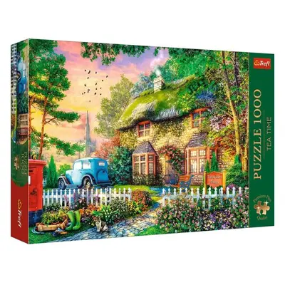 TREFL Puzzle 1000 Premium Plus Kvalita Čas na čaj Chata Stoney Lane