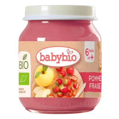 BABYBIO Bio jablko a jahody 130 g