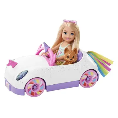 Mattel Barbie Chelsea a kabriolet s nálepkami