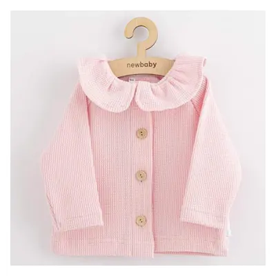 Dětský kabátek na knoflíky New Baby Luxury clothing Laura růžový 62 (3-6m)