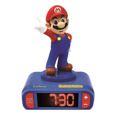 Budík s 3D figurkou Super Mario