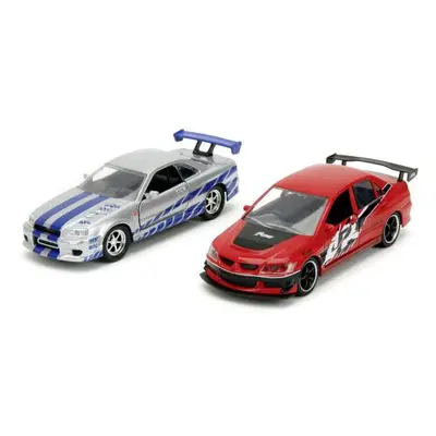 Rychle a zběsile Twin Pack 2006 Mitsubishi Lancer Evo IX + Brianův 2002 Nissan Skyline GTR