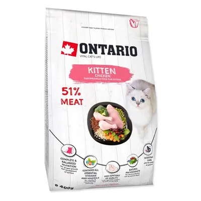 Krmivo Ontario Kitten Chicken 0,4kg