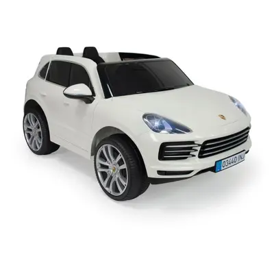 INJUSA 719 Dětské dvoumístné elektrické vozidlo PORSCHE CAYENNE S 12V R/C bílé