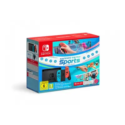 Nintendo Switch Neon + Switch Sports + 12M NSO