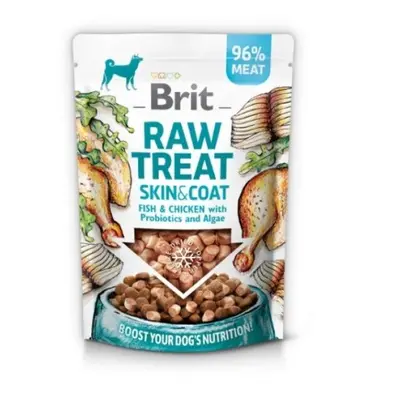 Brit RAW TREAT Skin & Coat Mrazené mrazené pamlsky a příloha Ryba a kuře 40 g