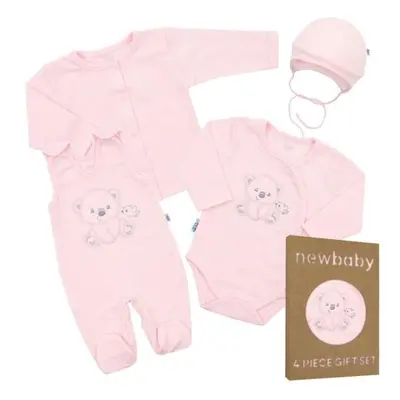 Dětská souprava do porodnice New Baby Sweet Bear růžová 62 (3 - 6 měsíců)