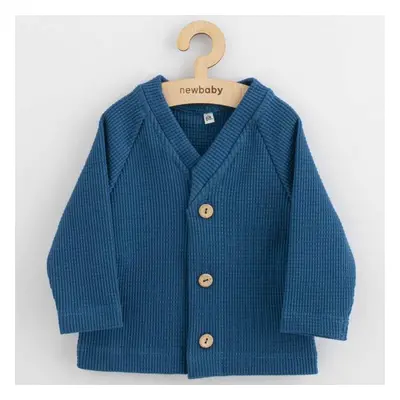 Dětský kabátek na knoflíky New Baby Luxury clothing Oliver modrý 80 (9-12m)