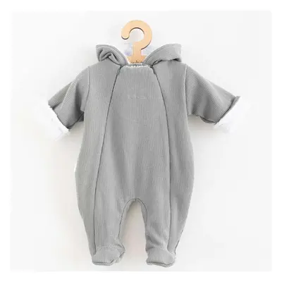 Dětská kombinéza s kapucí New Baby Frosty grey 80 (9-12m)