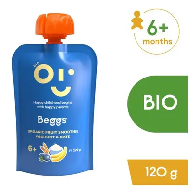 Beggs BIO Smoothie s ovocem, jogurtem a ovesnými vločkami (120 g)