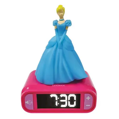 Budík s nočním 3D světlem Disney Princezna Popelka