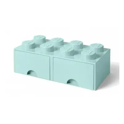 LEGO® úložný box 8 - se zásuvkami aqua 250 x 500 x 180 mm