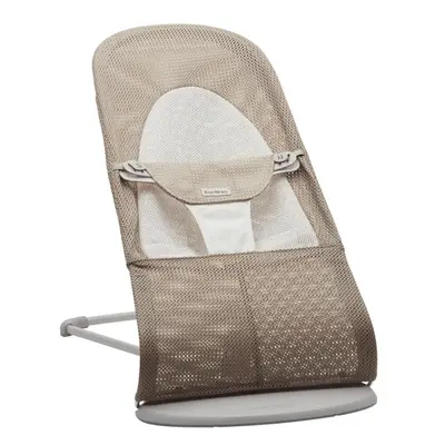 BABYBJÖRN Lehátko Balance Soft Grey Beige/White mesh, světle šedá konstrukce