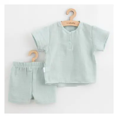 Dětská mušelínová soupravička New Baby Soft dress mátová 56 (0-3 m)