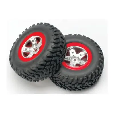 Traxxas kolo 2.2/3.0", disk SCT saténový-červený, pneu SCT (2)