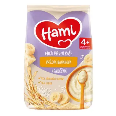 HAMI Moje první kaše nemléčná rýžová banánová 4+, 170g