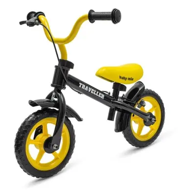 Dětský balanční bicykl s brzdou Baby Mix Traveller černý