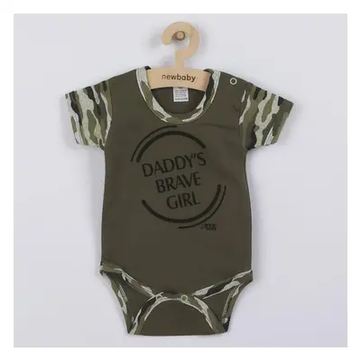 Kojenecké body s krátkým rukávem New Baby Army girl 80 (9-12m)