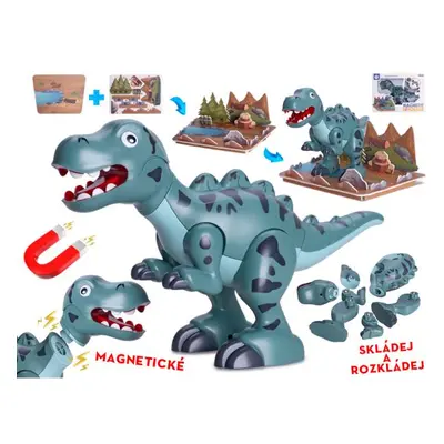 Dinosaurus T-Rex 28cm magnetický s doplňky 2ks