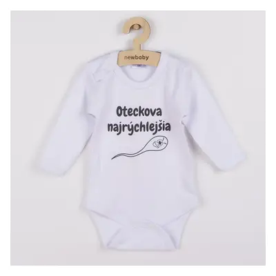 Body s potiskem New Baby Oteckova nejrychlejší - dárkové balení 86 (12-18m)