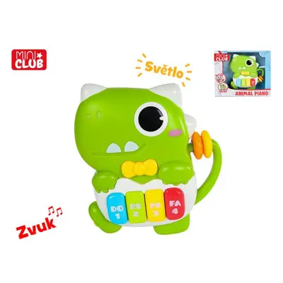 Mini Club dinosaurus pianko 15 cm na baterie se světlem a zvukem