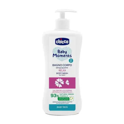 CHICCO Šampon na tělo s dávkovačem Baby Moments Relax 93% přírodních složek 500 ml