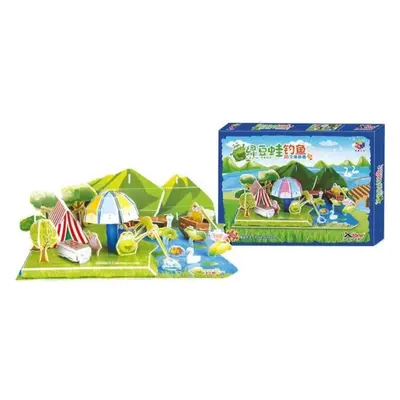 Small Foot Třívrstvé pěnové 3D puzzle žabí tůnka