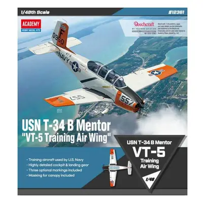 Model Kit letadlo 12361 - USN T-34B Mentor "VT-5 Training Air Wing" (1:48)