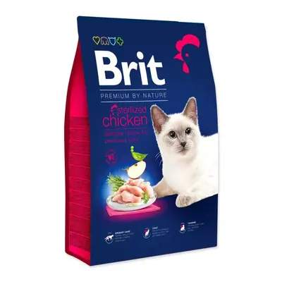 Krmivo Brit Premium by Nature Cat Sterilized Chicken 8kg