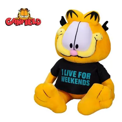 Garfield - "Žiji pro víkendy" 24cm plyšový sedící