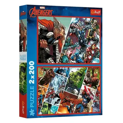 Trefl Puzzle Marvel 2 x 200 dílků Obránci světa