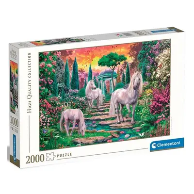 Clementoni - Puzzle 2000 Klasičtí zahradní jednorožci