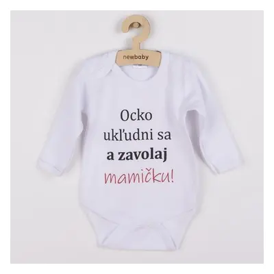 Body s potiskem New Baby a zavolej MAMIČKU! 86 (12-18m)