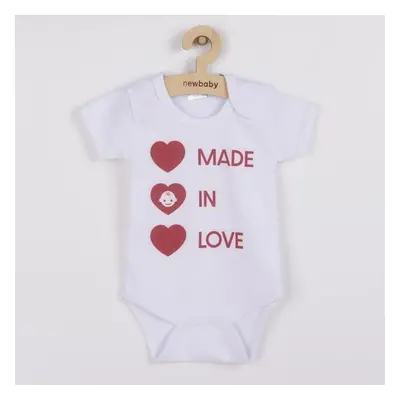 Body s potiskem New Baby MADE IN LOVE 86 (12-18m)