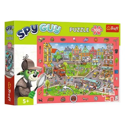 Trefl Puzzle s hledáním obrázků Spy Guy: Město 100 dílků