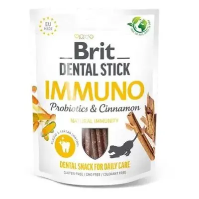 Brit Dentálna tyčinka Immuno s probiotikami a škoricou 7 kusov