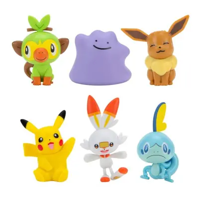 Pokemon sada 6 figurek W6 (Sableye, Axew, Snivy, Tepig, Oshawott, Pikachu)