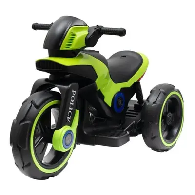 Dětská elektrická motorka Baby Mix POLICE zelená