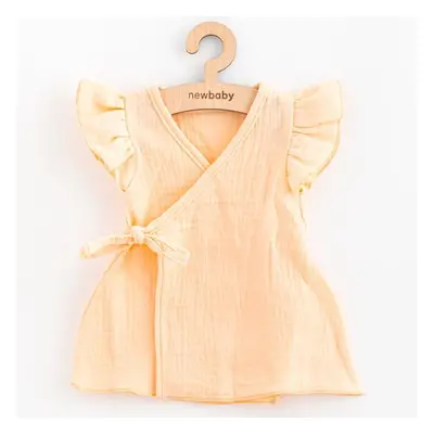 Letní kojenecké mušelínové šaty New Baby Leny peach 68 (4-6m)