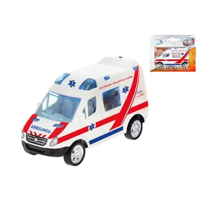 Auto česká ambulance 8cm kov zpětný chod