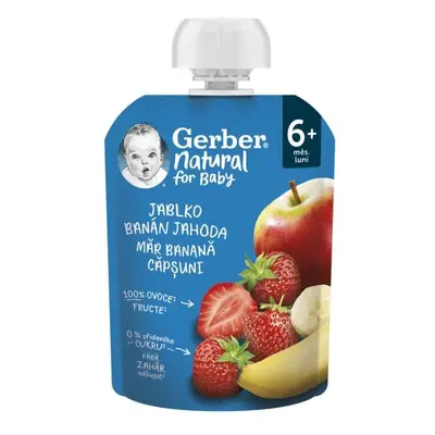 GERBER Natural kapsička jablko, banán a jahoda 90 g