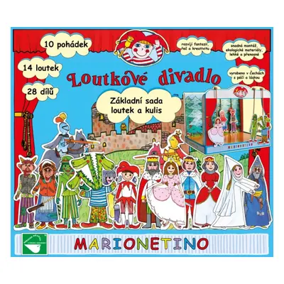 MARIONETINO Loutkové divadlo univerzální se základní sadou loutek a kulis