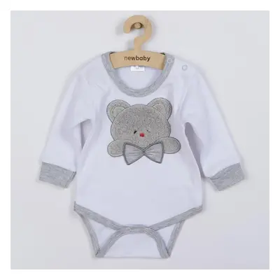 Luxusní kojenecké body s dlouhým rukávem New Baby Honey Bear s 3D aplikací 68 (4-6m)