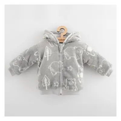 Dojčenská zateplená Wellsoft zimní mikinka s kapucí New Baby Winter times 56 (0-3m)