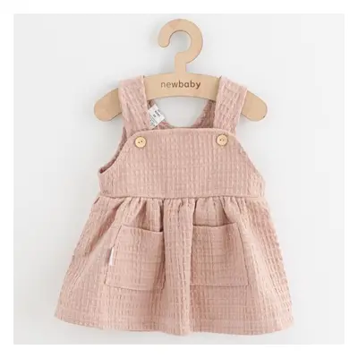 Dojčenská mušelínová suknička New Baby Comfort clothes růžová 92 (18-24m)