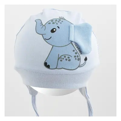 Bavlněná kojenecká čepička New Baby Happy Elephant blue 80/86