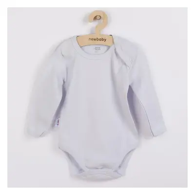 Dětské bavlněné body s dlouhým rukávem New Baby Pastel šedé 86 (12-18m)