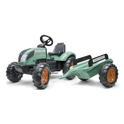 FALK Šlapací traktor 1054AB - Farm Lander s vlečkou - zelený