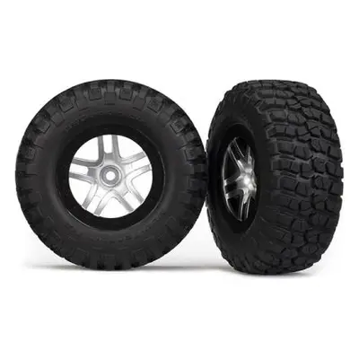 Traxxas kolo 2.2/3.0", disk SCT Split-Spoke saténový-černý, pneu KM2 (2)