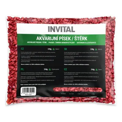 Akvarijní štěrk červený 4-8mm 3kg